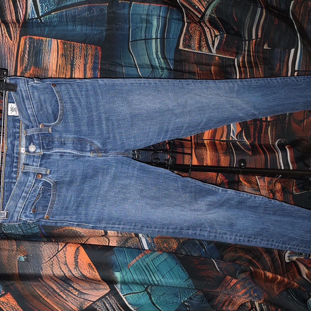 Levi's Blue Denim Jeans with Button Fly Womens Size 24 Waist (Travis-19)